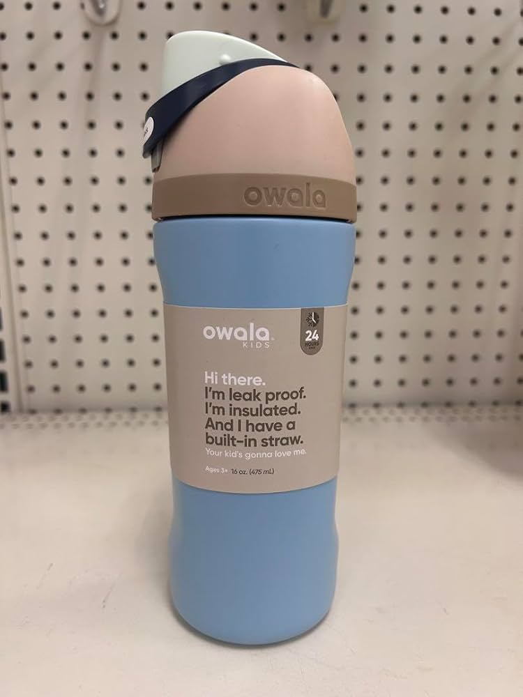 Amazon.co.jp: 未使用 owala 水筒 16oz 475ml ブルーブラウン